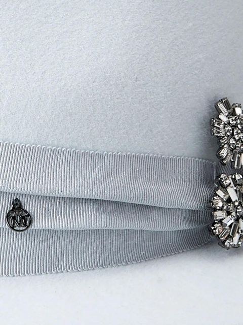 Maison Michel Kyra wool felt fedora - Blue - zdjęcie produktu nr 2