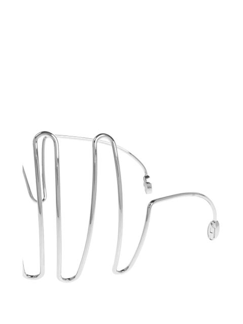 Diesel Volt-D curved-line metal headband - Silver