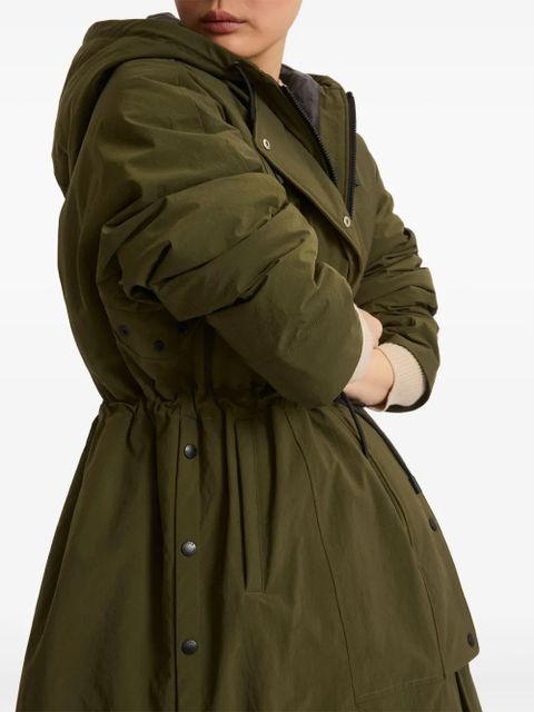 Yves Salomon hooded coat - Green