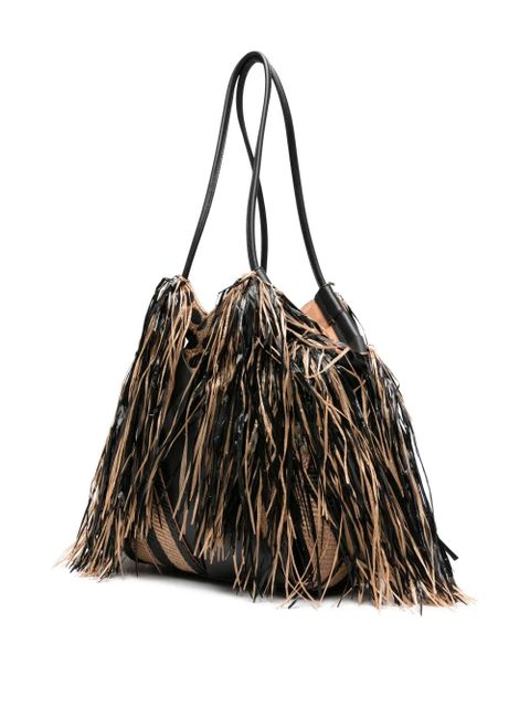 Ulla Johnson Charlotte fringe leather shoulder bag - Black - zdjęcie produktu nr 2