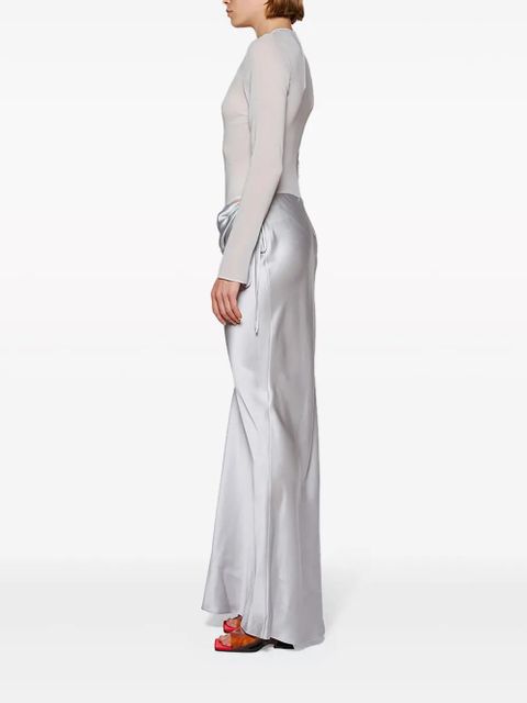 Christopher Esber semi-sheer draped maxi dress - Silver