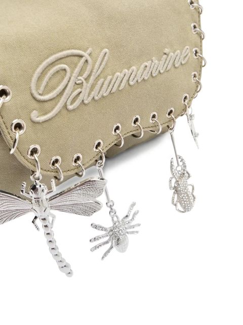 Blumarine embroidery charm shoulder bag - Green