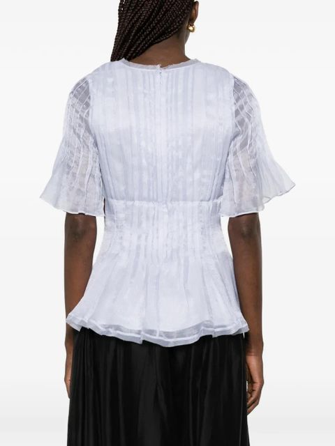 Aje Angeli flounce short-sleeve top - Blue