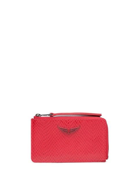 Zadig&Voltaire Wild python-effect cardholder - Red - zdjęcie produktu nr 1