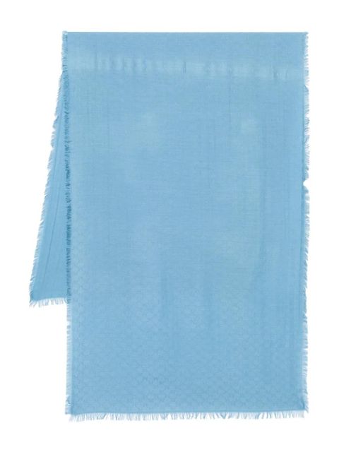 Max Mara monogram-jacquard scarf - Blue - zdjęcie produktu nr 1