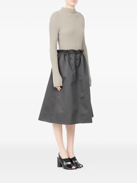 MM6 Maison Margiela ruffled-detail midi skirt - Grey