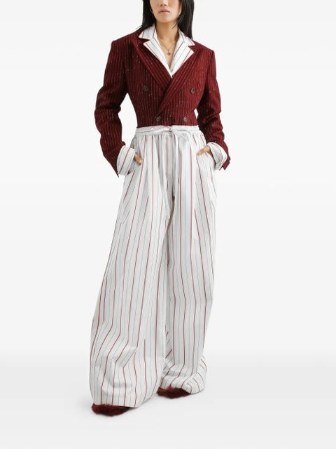 Dolce & Gabbana striped poplin trousers - White - zdjęcie produktu nr 2