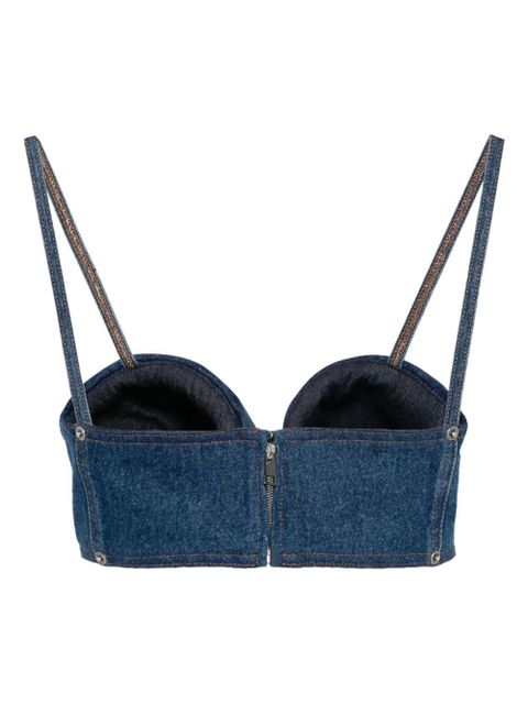 Jean Paul Gaultier denim crop top - Blue - zdjęcie produktu nr 2