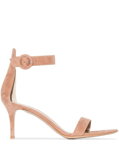 Gianvito Rossi Portofino 70mm suede sandals - Neutrals - zdjęcie produktu nr 1
