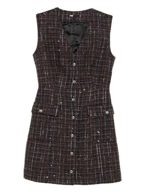 Maje buttoned tweed dress - Brown - zdjęcie produktu nr 1