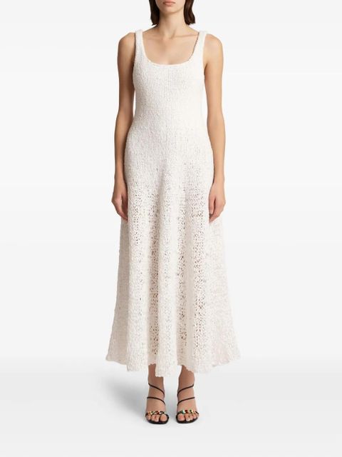KHAITE Twigs square-neck dress - White