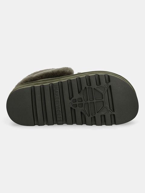 Naked Wolfe śniegowce zamszowe Bambi kolor zielony Bambi Suede Shearling Dark Olive