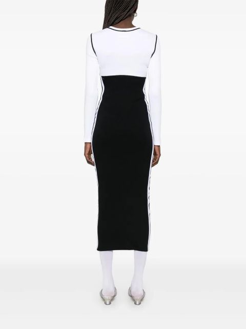 Jean Paul Gaultier colour-block maxi dress - White