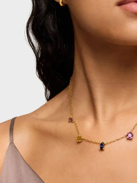 Tous naszyjnik ze srebra pokrytego złotem Color Lab 1004249200