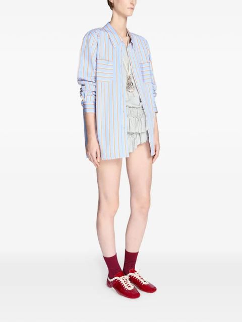 DRIES VAN NOTEN striped cotton shirt - Blue