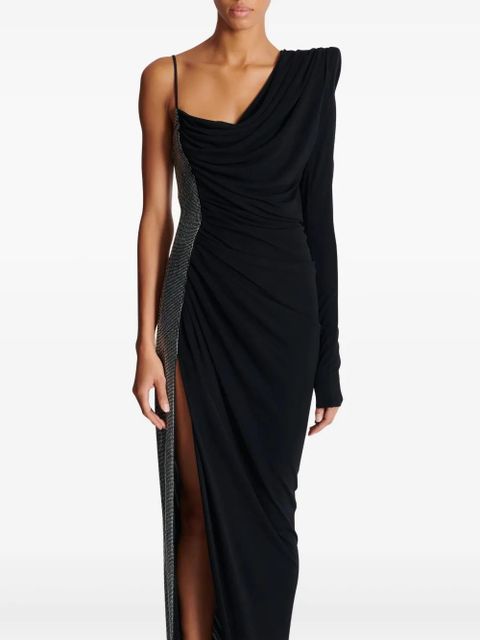 Balmain Pagoda one-shoulder dress - Black