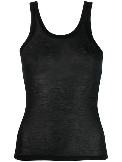 Coperni semi-sheer racerback top - Black - zdjęcie produktu nr 1