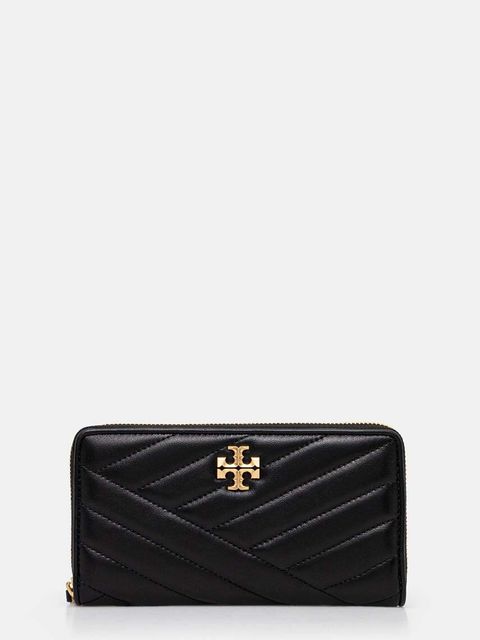 Tory Burch portfel Kira Chevron damski kolor czarny 90348 - zdjęcie produktu nr 1
