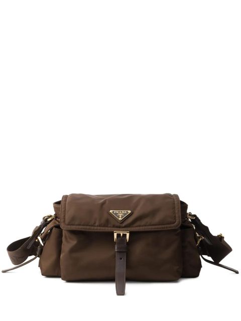 Prada medium Explore logo-plaque shoulder bag - Brown - zdjęcie produktu nr 1