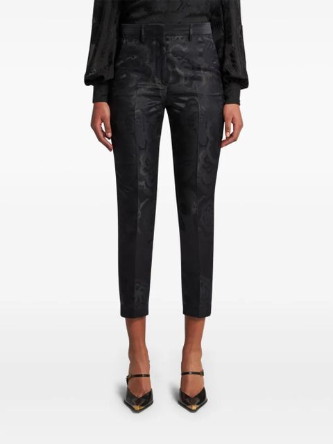 ETRO jacquard tapered trousers - Black