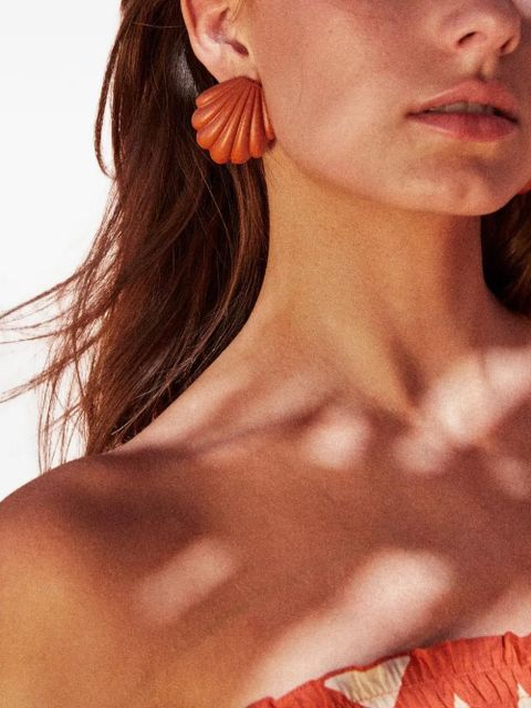 Johanna Ortiz Shell Earrings - Brown - zdjęcie produktu nr 2