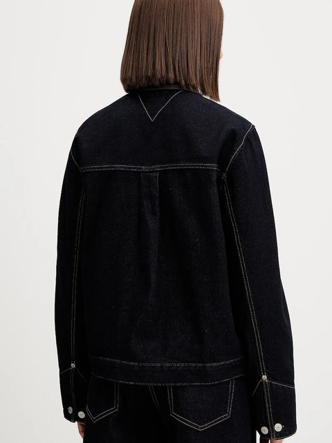 Tommy Jeans kurtka jeansowa kolor granatowy przejściowa DW0DW21981 - zdjęcie produktu nr 2