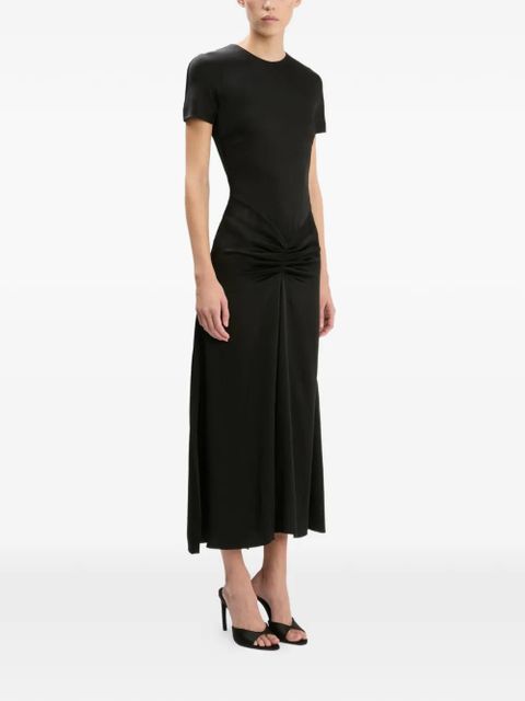 Victoria Beckham Blaire gathered midi dress - Black