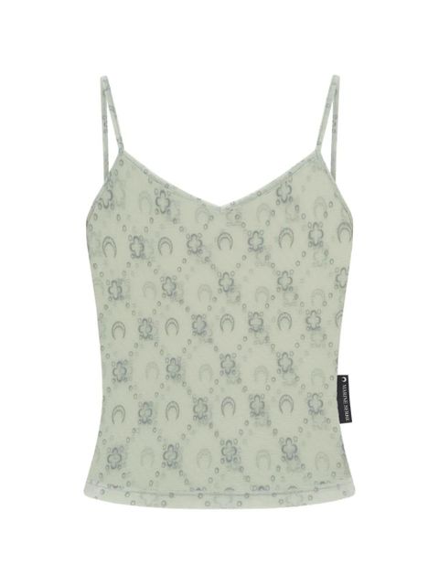 Marine Serre moonogram mesh straps top - Green - zdjęcie produktu nr 1