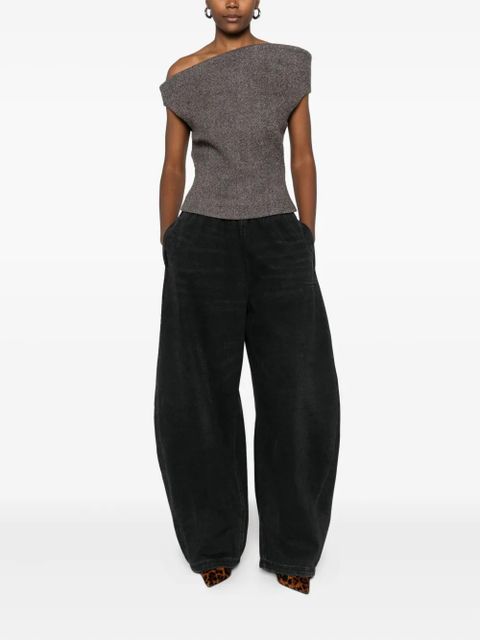 Alexander Wang elasticated-waist wide-leg trousers - Black - zdjęcie produktu nr 2
