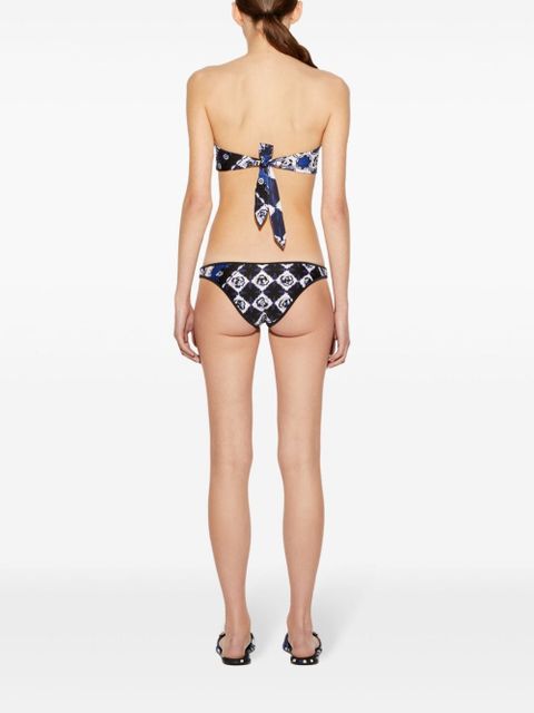 PUCCI Orchidee-print bikini briefs - Blue
