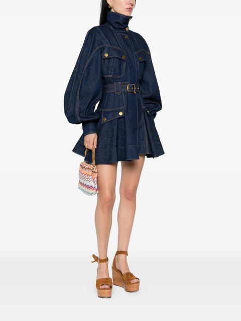 ZIMMERMANN Luna denim button belted dress - Blue - zdjęcie produktu nr 2