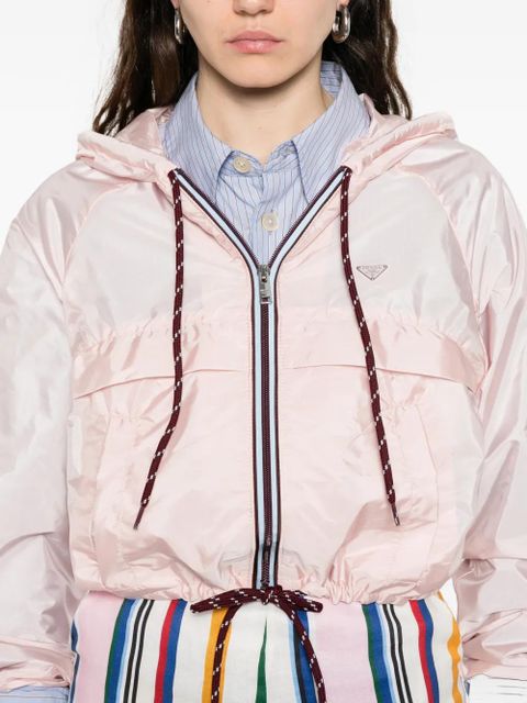 Prada hooded zipped jacket - Pink