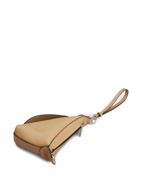 Tod's triangular leather wallet - Neutrals