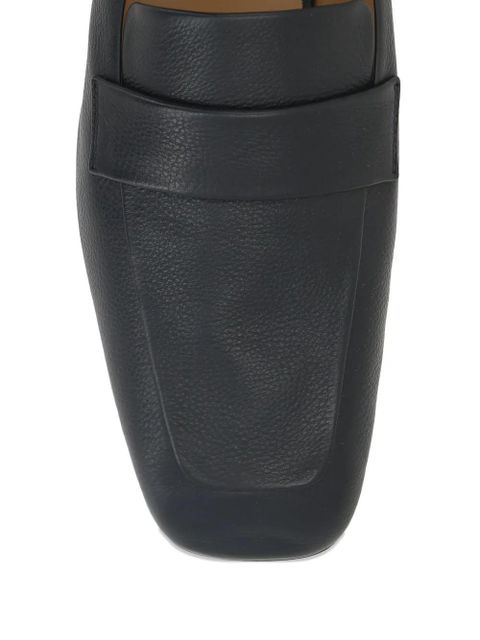 The Row leather penny loafers - Black