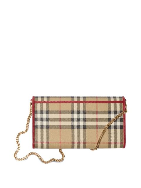 Burberry checked chain mini bag - Neutrals - zdjęcie produktu nr 2
