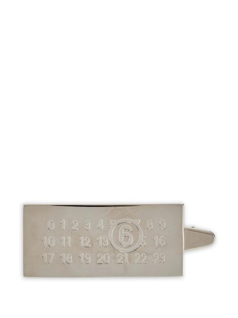MM6 Maison Margiela logo-detail hair clip - Silver - zdjęcie produktu nr 1