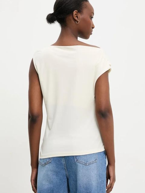 Answear.LAB bluzka damska kolor beżowy gładka