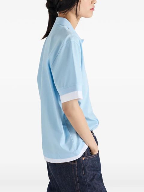 Prada piqué and jersey polo shirt - Blue
