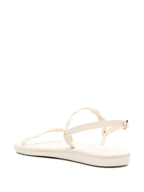 Ancient Greek Sandals Orion flat leather sandals - White