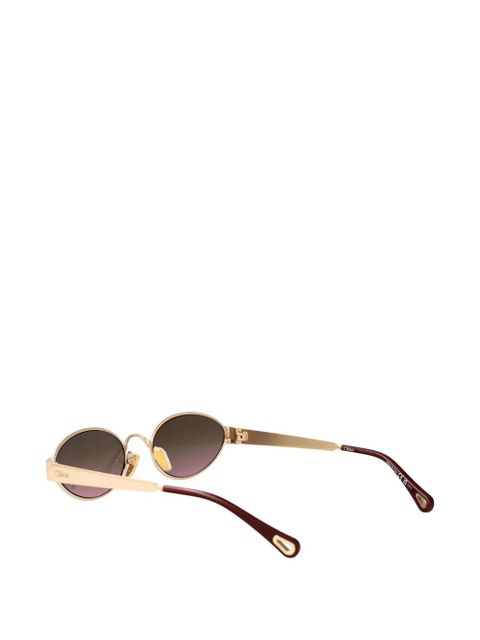 Chloé oval-frame sunglasses - Gold