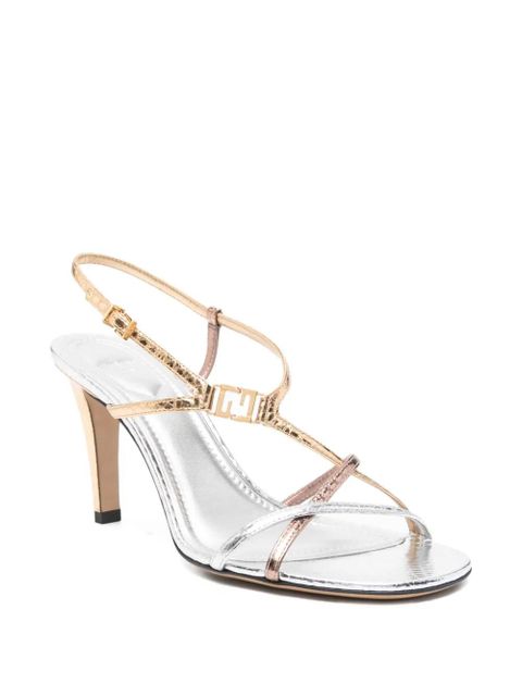 FENDI 90mm logo-plaque sandals - Gold - zdjęcie produktu nr 2