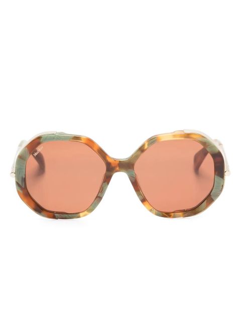 Max Mara Eyewear tortoiseshell oversize-frame sunglasses - Brown - zdjęcie produktu nr 1