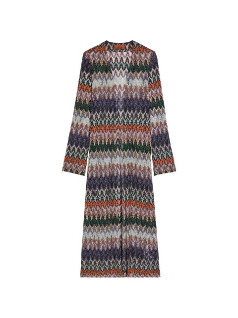 Missoni chevron fine-knit coat - Blue - zdjęcie produktu nr 1