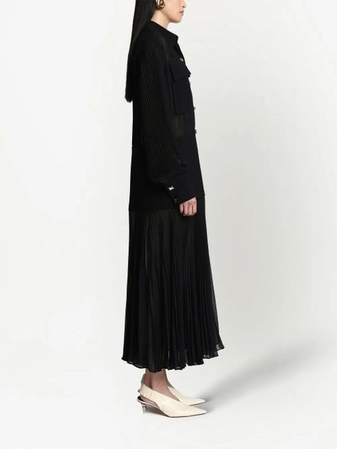 Proenza Schouler plissé-effect shirt dress - Black