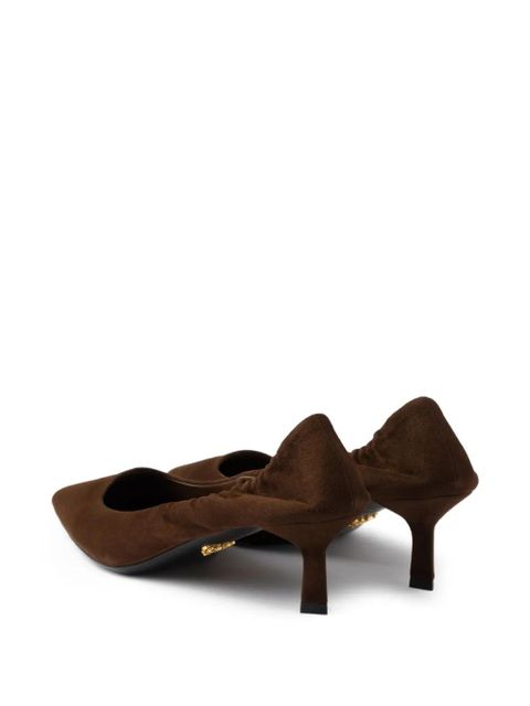 Prada pointed-toe suede pumps - Brown - zdjęcie produktu nr 2
