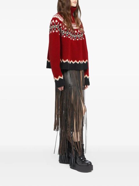 Alanui Sweet Winter turtleneck sweater - Red