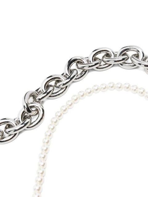 Simone Rocha pearl-embellished bag strap - Silver - zdjęcie produktu nr 2