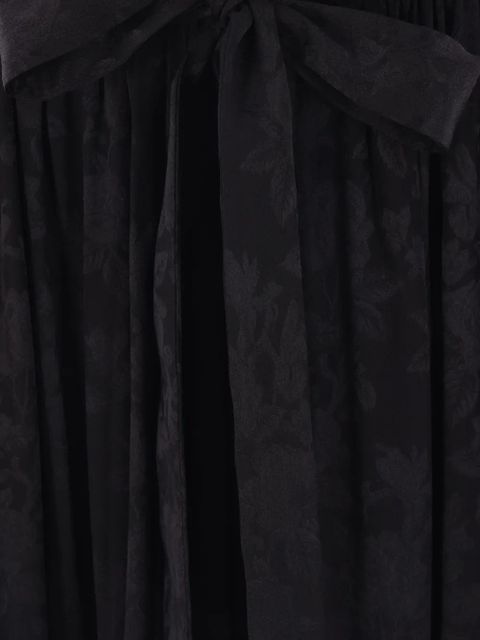 Chloé floral-jacquard gathered skirt - 001BLACK