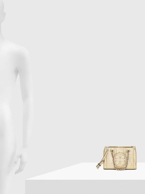Tory Burch torebka skórzana Fleming Soft Metallic kolor złoty 152480.700