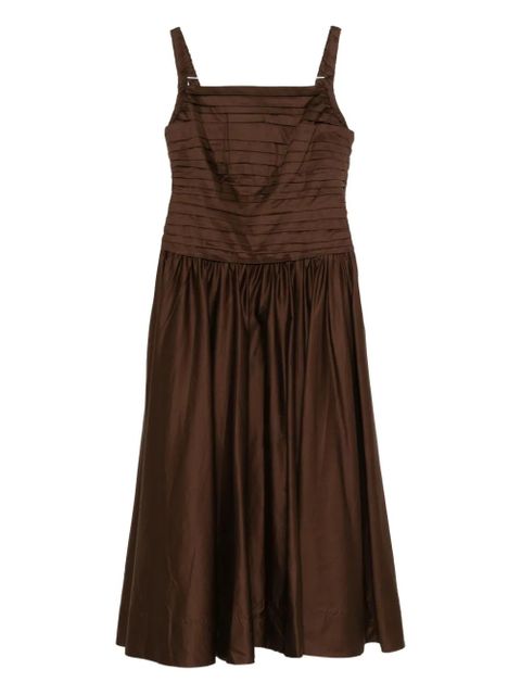 Aje Star pleated midi dress - Brown - zdjęcie produktu nr 2